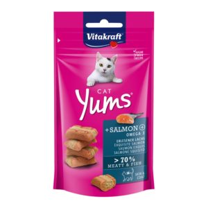 Λιχουδιές για Γάτες Vitakraft Cat Yums με Κρέας & Σολομό 40gr