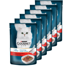 Υγρή Τροφή για Ενήλικες Γάτες Gourmet Perle Θρίαμβος της Σάλτσας με Βοδινό, Economy Pack 6 Τεμ. x 85gr