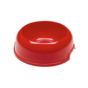 Πλαστικό Μπολ με Αντιολισθητική Βάση και Χερούλι Ferplast Party - 10, Κόκκινο, Διαστάσεων: 29 X H 9,6 cm 2 L