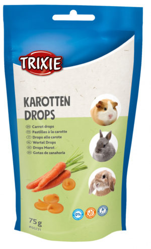 Λιχουδιές Καρότου Trixie για Μικρά Ζώα με βιταμίνες και μέταλλα χωρίς λακτόζη 75gr