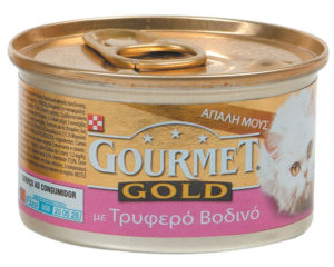 Υγρή Τροφή για Ενήλικες Γάτες Purina Gourmet Gold Μους με Βοδινό 85gr