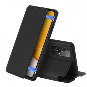 Dux Ducis Skin X Δερμάτινη Μαγνητική Θήκη Πορτοφόλι με Βάση Στήριξης για Samsung A72 5G - Μαύρο