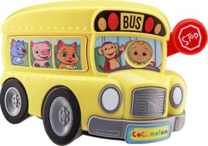 eKids Cocomelon School Bus Mini Boombox Σχολικό λεωφορείο παιχνίδι για παιδιά με ενσωματωμένη μουσική φωτισμό Sound Effects CO-100 Κίτρινο