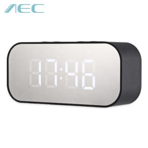 Επιτραπέζιο ρολόι AEC BT501 black Alarm Clock Wireless Bluetooth Speaker LED Display