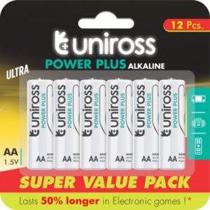 Uniross Power Plus αλκαλική μπαταρία AA - LR06 12τμχ