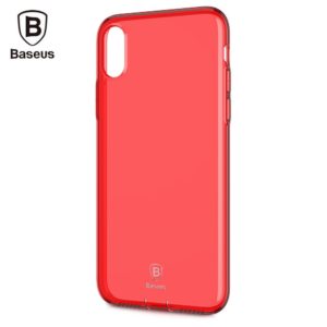 Baseus Simple Series Pluggy Case TPU Back Cover for iPhone X - Κόκκινη - ARAPIPH8-A09