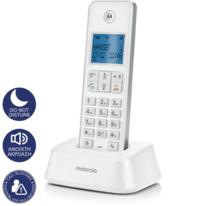 Motorola IT.5.1X White Ασύρματο τηλέφωνο με φραγή αριθμών ανοιχτή ακρόαση και do not disturb