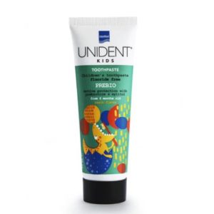 Intermed Unident Kids Toothpaste Prebio Fluoride Από 6 Ετών με Γεύση Ροδάκινου 50ml.