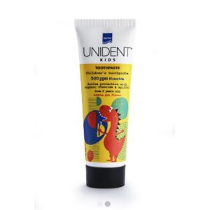 Intermed Unident Kids Toothpaste 500ppm Fluoride Από 2 Ετών με Γεύση Τσιχλόφουσκα 50ml.