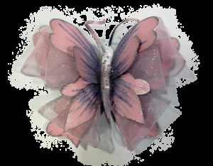 Επιτοίχια διακοσμητική πεταλούδα μπλε-ροζ 40x40 cm hand made venus