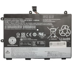 Μπαταρία Laptop - Battery for ThinkPad Yoga 11e Chromebook Series 7.4V 4.6Ah 34Wh OEM (Κωδ.1-BAT0423)