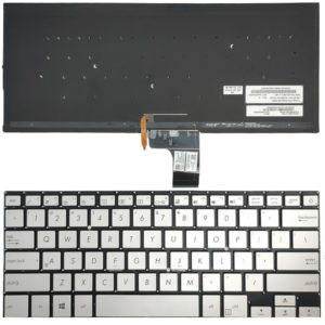 Πληκτρολόγιο Laptop Keyboard for Asus NX500 NX500JK NSK-UYA01 0KNB0-D620US00 9Z.NB1BU.A01 US Silver with Backlit OEM (Κωδ.40880USSILNOFRBL)