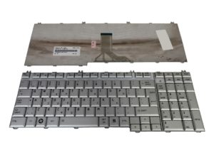 Πληκτρολόγιο Ελληνικό - Greek Keyboard Laptop Toshiba Satellite P200 P200D P200-10C X200 X205 L500 L505D silver GR VERSION (Κωδ.40620GRSILVER)