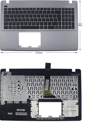 Πληκτρολόγιο-Keyboard Laptop ASUS X550 X552 X550ZE X550CA X550JD X550CC X550VC A550V R510V C Silver 90NB00T1-R31UK0 OEM (Κωδ. 40394UKPALM)