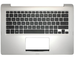 Πληκτρολόγιο Laptop Keyboard for ASUS Vivobook Flip TP300LJ TP300UA TP300LA TP300LD US Palmrest Cover Silver Shell/Black keyboard OEM(Κωδ.40792USSILVERPALM)