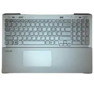 Πληκτρολόγιο Laptop - Keyboard for Sony Vaio SVS15 SV-S15 SVS151 SVS151A11L SVS151G1GL SVS1512 SVS1513 15 Inches Palmrest/TouchPad US Backlit Silver Keyboard Frame Upper Case Cover OEM (Κωδ. 40662USPALMREST)