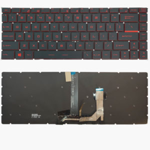 Πληκτρολόγιο Laptop Keyboard for MSI GS65 8SE 8SG 8SF Stealth GS65VR MS-16Q2 MS-16Q1 NSK-FDDBN 1D 9Z.NEVBN.D1D US layout Red Characters with Backlight OEM(Κωδ.40783USNOFRBLRED)
