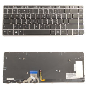Πληκτρολόγιο Laptop - Keyboard for HP EliteBook Folio 1040 G1 G2 SN8127BL 736933-151 MP=13A13 MP-13A1 Backlit Silver GR OEM (Κωδ.40750GRSILVERBACKLIT)