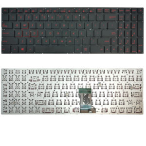 Πληκτρολόγιο Laptop Keyboard for ASUS N501 N501JW G501 UX501J US Layout Black Red Keys OEM(Κωδ.40802USNOFR)