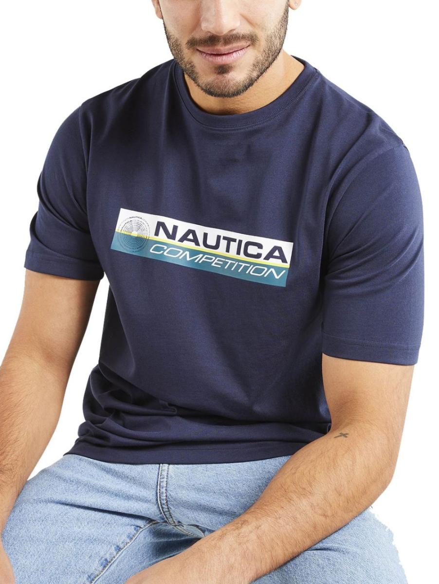 NAUTICA Competition Ανδρικό μπλέ κοντομάνικο T-Shirt μπλουζάκι Vance N7M01372 Dark navy, Χρώμα Μπλε Σκούρο, Μέγεθος M