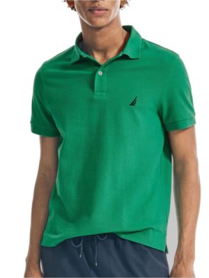 NAUTICA Ανδρικό πράσινο κοντομάνικο μπλουζάκι πόλο πικέ K17000-3PX, Χρώμα Πράσινο-Λαδί, Μέγεθος L