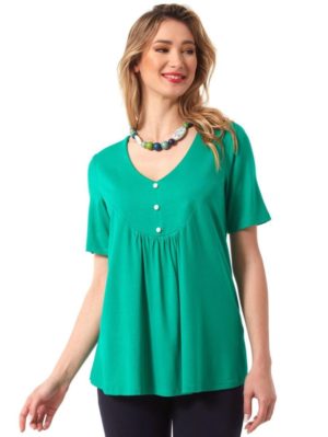 ANNA RAXEVSKY Γυναικεία πράσινη μπλούζα B23120 GREEN, Χρώμα Πράσινο-Λαδί, Μέγεθος L
