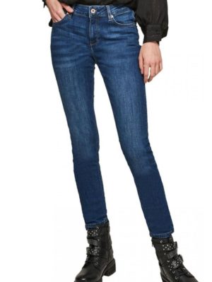 S.OLIVER Γυναικείο ελαστικό ψιλοκάβαλο skinny παντελόνι τζιν 2102008-58Z4, Χρώμα Μπλέ, Μέγεθος 40