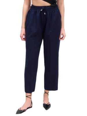 FIBES Γυναικείο μπλέ navy παντελόνι κουστουμιού 04-7230 Blue, Χρώμα Μπλε Σκούρο, Μέγεθος 48