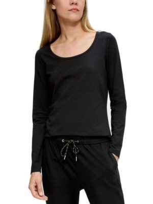 S.OLIVER Γυναικεία μαύρη μακρυμάνικη μπλούζα 2135961.9999 black, Χρώμα Μαύρο, Μέγεθος 42