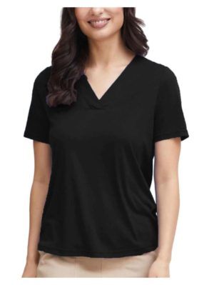 FRANSA Γυναικείο μαύρο tshirt μπλουζάκι 20614086-200113, Χρώμα Μαύρο, Μέγεθος L