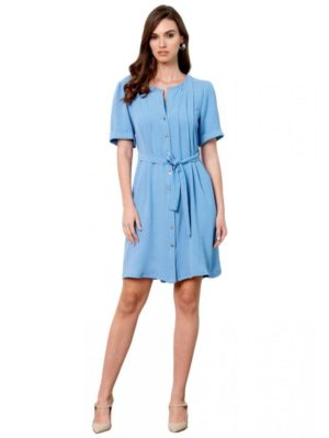 ANNA RAXEVSKY Γυναικεία φόρεμα σεμιζιέ D21104 Ltblue, Χρώμα Γαλάζιο, Μέγεθος 3XL