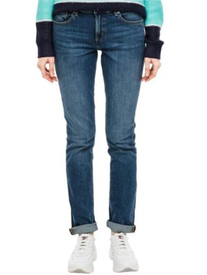 S.OLIVER Γυναικείο ελαστικό πετροπλυμμένο παντελόνι τζιν 2005663-56Z4 Blue, Χρώμα Μπλέ, Μέγεθος 44