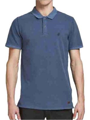 FORESTAL Ανδρική μπλέ κοντομάνικη μπλούζα πόλο 721-623 (έως 7XL), Χρώμα Μπλέ, Μέγεθος 5XL