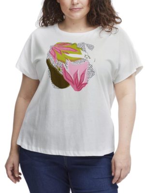 FRANSA Γυναικείο λευκό T-Shirt μπλουζάκι 20612863-201237, Χρώμα Λευκό, Μέγεθος 62
