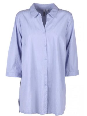 CISO Γυναικείο γαλάζιο ελαστικό μακρυμάνικο πουκάμισο, Χρώμα Μωβ, Μέγεθος L