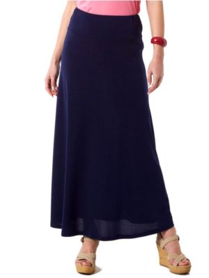 ANNA RAXEVSKY Γυναικεία μπλέ μάξι φουστα F23100 BLUE, Χρώμα Μπλε Σκούρο, Μέγεθος XXL