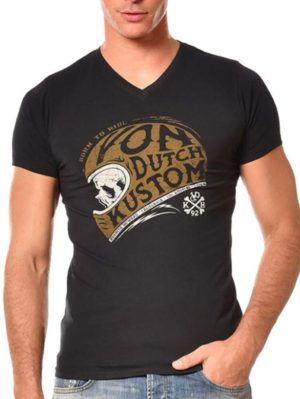 VON DUTCH Ανδρικό μαύρο κοντομάνικο μπλουζάκι T-Shirt, Χρώμα Μαύρο, Μέγεθος M