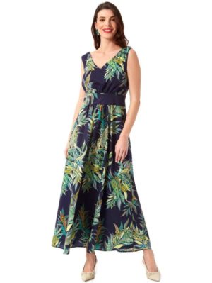 ANNA RAXEVSKY Εμπριμέ αμάνικο φόρεμα D23105, Χρώμα Πολύχρωμο, Μέγεθος M