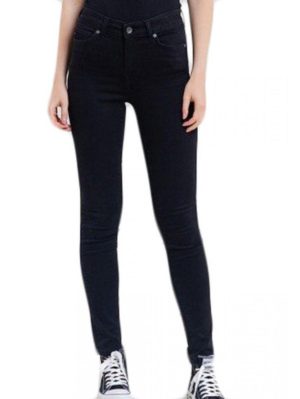 BIG STAR Γυναικείο μαύρο ελαστικό ψιλοκάβαλο skinny παντελόνι τζιν, Χρώμα Μαύρο, Μέγεθος 34