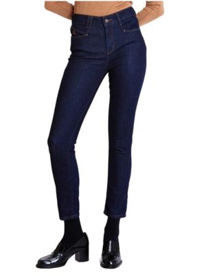 SARAH LAWRENCE Γυναικείο μπλέ high waist skinny παντελόνι 2-450030 navy, Χρώμα Μπλε Σκούρο, Μέγεθος 27