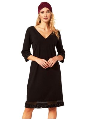 ANNA RAXEVSKY Μαύρο φόρεμα D22216, Χρώμα Μαύρο, Μέγεθος M