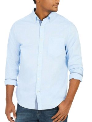 NAUTICA Ανδρικό γαλάζιο πουκάμισο W73000 4FX LTFRNCHBLUE Anchor, Χρώμα Γαλάζιο, Μέγεθος L