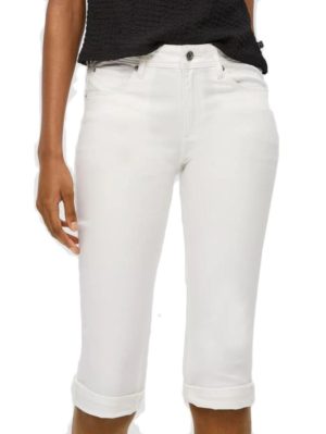 S.OLIVER Γυναικείο εκρού ελαστικό παντελόνι κάπρι 2144124-0200 ecru, Χρώμα Εκρού, Μέγεθος 40