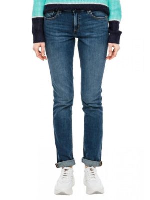 S.OLIVER Γυναικείο ελαστικό ψιλοκάβαλο skinny παντελόνι τζιν 2005663-56Ζ4, Χρώμα Μπλε Σκούρο, Μέγεθος 42