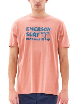 EMERSON Ανδρικό T-Shirt 231.EM33.25 DUSTY ORANGE .., Χρώμα Πορτοκαλί, Μέγεθος 3XL