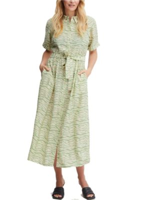 FRANSA Λαχανί μερσεριζέ τρουακάρ φόρεμα 20611922-201884, Χρώμα Πράσινο-Λαδί, Μέγεθος M