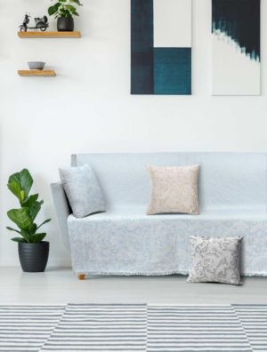 ΡΙΧΤΑΡΙ ROCOCO CYAN Σιέλ Ριχτάρι τριθέσιου καναπέ: 170 x 300 εκ. MADI