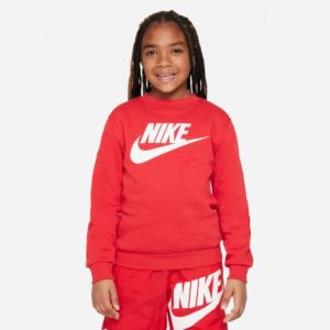Nike Παιδική Κόκκινη Φούτερ Μπλούζα Fleece Club