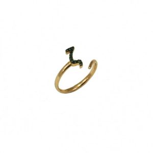 Δαχτυλίδι από ασήμι chevalier με μονόγραμμα το Ζ με ροζ επιχρύσωμα 4047-07