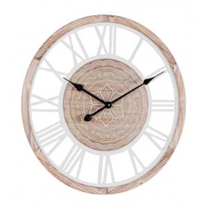 Ρολόι Τοίχου Ticking Καφέ - Λευκό 60x4,5 εκ. 60Μx4Πx60Υ